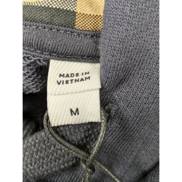 Burberry Men’s 'Hove' Check Embroidery Logo Hoodie Navy Black M 8084770 - Picture 6 of 9